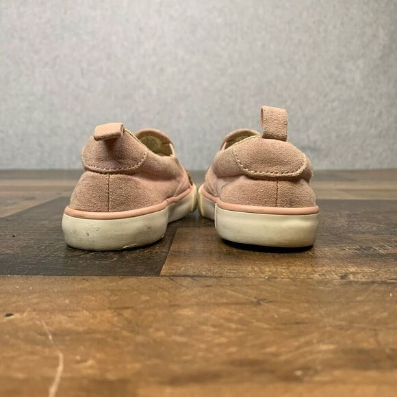 Gymboree Little Girls Size 6 Sweep Shoes Pink Suede Floral Loafers Slip On - Picture 3 of 8